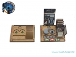 blau OVP WarMage Games Space Game Mini  Halter für 3mm Acryl Schablonen